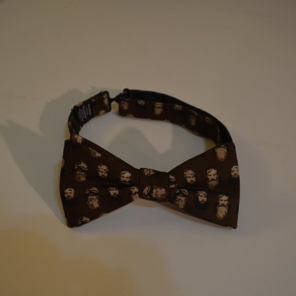 Bow Tie Duck Dynasty A/E Adjustable to20' Hand Made Faces Images Print Brown Men - Picture 8 of 8